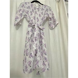 White dress with purple